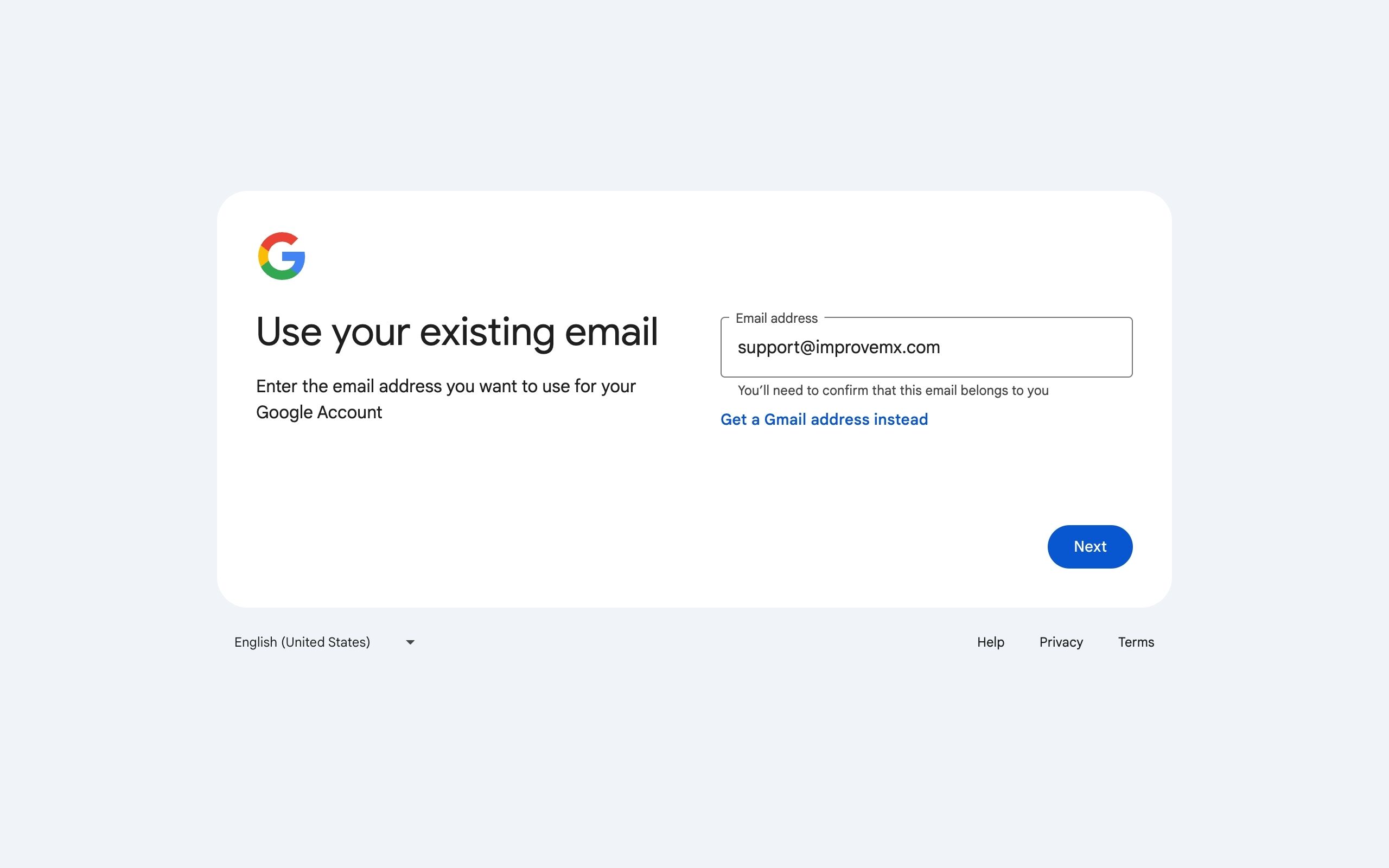 Create Google Account